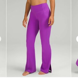 Lululemon Groove Purple super high waist split hem Activewear Pants leggings